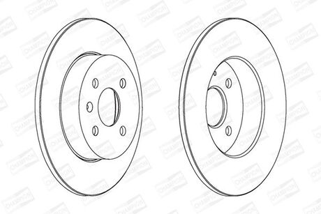 OPEL Диск тормозной задн. Astra H,Combo,Meriva CHAMPION 562254CH