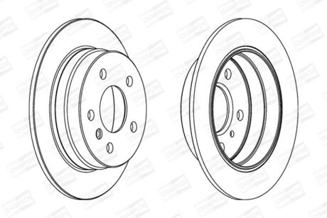 DB Диск тормозной задн.A-class W169,B-class W 245 CHAMPION 562274CH