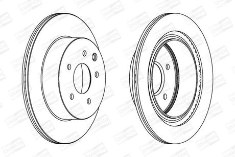 NISSAN Диск тормозной задн. вентил.X-Trail,Qashqai,Renault Koleos CHAMPION 562280CH