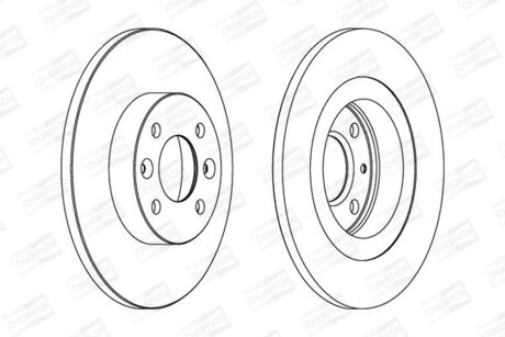 RENAULT Диск тормозной передний Logan,Sandero 04-,Smart CHAMPION 562293CH