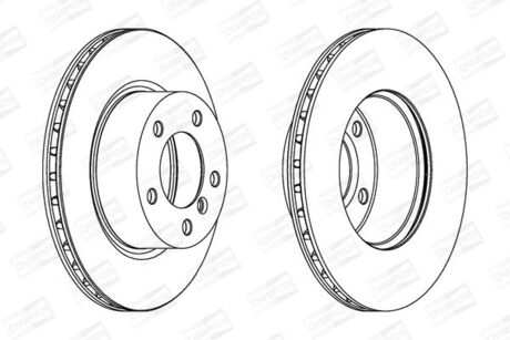 BMW Диск тормозной передний E81/E87/E88/E90 05- CHAMPION 562317CH