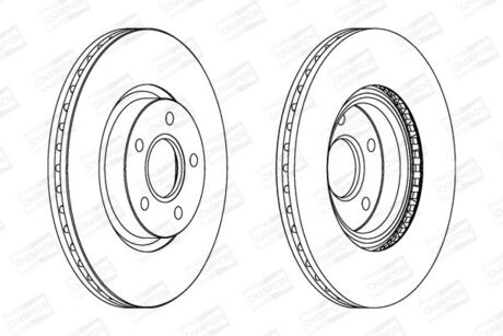 Диск тормозной ford c-max, focus передн. CHAMPION 562363CH