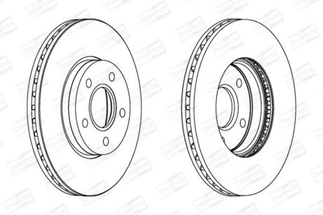 Диск тормозной FORD FOCUS 04-,VOLVO S40 05- передн. CHAMPION 562364CH