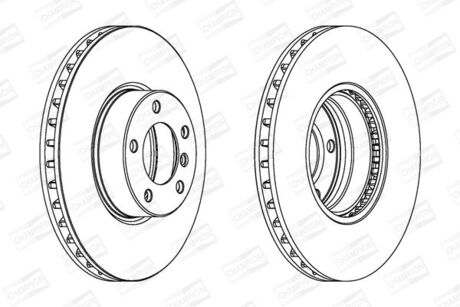 BMW Диск тормозной передн.5серия E39 00- CHAMPION 562384CH-1 (фото 1)