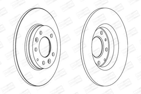 MAZDA Диск тормозной задн. Mazda 6,Premacy (280*10) CHAMPION 562416CH