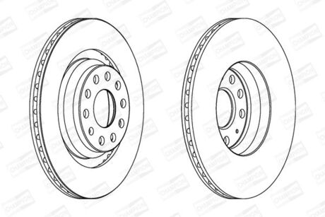 VW Диск тормозной задн. Audi A3Golf VI,VII,Passat,Skoda SuperB II 05- CHAMPION 562432CH