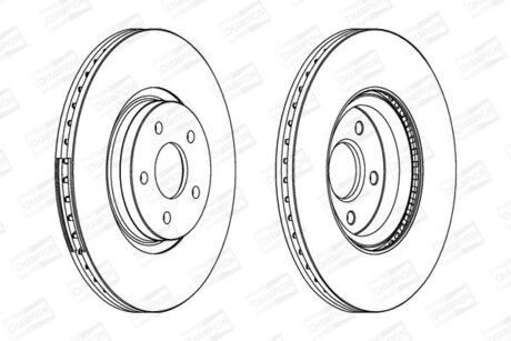 VOLVO Диск тормозной передн.&quot;17&quot; C70,S40 II,V50 04- CHAMPION 562434CH-1