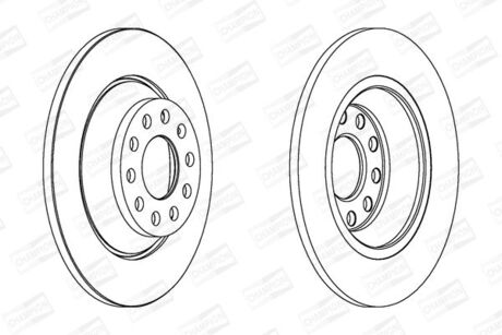 VW Диск тормозной задний Audi A6 04- CHAMPION 562438CH