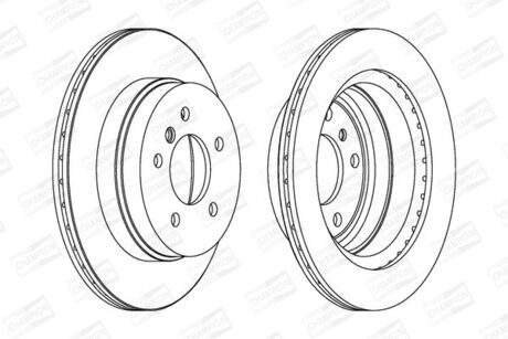 BMW Диск тормозной задн.1 E81/87,3 E90,X1 E84 05- CHAMPION 562442CH