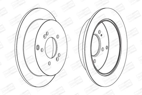 HYUNDAI Диск тормозн.задн.Santa Fe 2.0/2.4 00-,Tucson (284*10) CHAMPION 562454CH