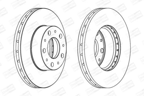 CITROEN Диск тормозной передн.Jumper,Fiat Ducato,Boxer 06- CHAMPION 562468CH