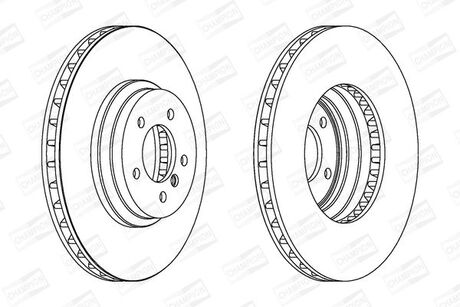 BMW Диск тормозной передн.3 E90,X1 E84 04- CHAMPION 562519CH-1