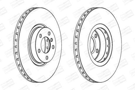 BMW Диск тормозной передн.X5 E70,X6 E71/72 07- CHAMPION 562520CH-1