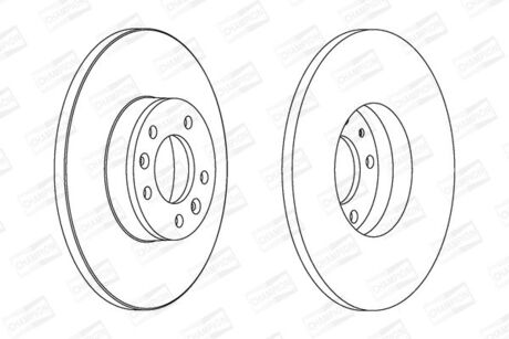 CITROEN Диск тормозной задн.Jumpy,Fiat Scudo,Peugeot Expert 07- CHAMPION 562525CH