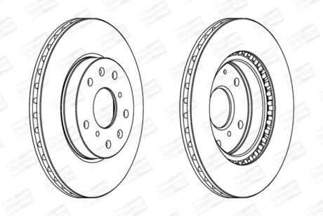 SUZUKI Диск тормозной передн. SX4,Fiat Sedici 06- CHAMPION 562534CH