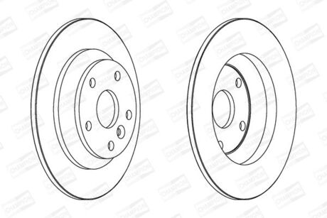 Диск тормозной ford focus, kuga, mondeo iv задн. CHAMPION 562536CH