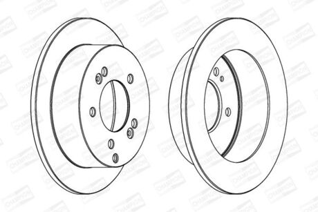 HYUNDAI диск гальмівний задн.Tucson,Sonata V, Kia Magentis CHAMPION 562552CH