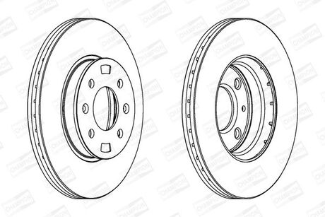 HYUNDAI Диск тормозной передн. Kia Rio,Accent 05- CHAMPION 562554CH