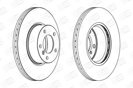 BMW Диск тормозной передн.3 E90 07- CHAMPION 562618CH