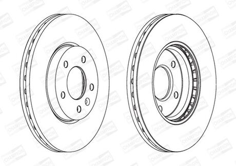 Диск тормозной передний (кратно 2шт.) CHEVROLET CRUZE (J300) 09-/OPEL ASTRA J (P CHAMPION 562631CH