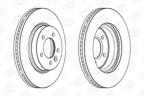LANDROVER диск гальмівний передн.Discovery 04- CHAMPION 562666CH-1