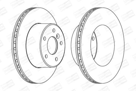 LANDROVER Диск тормозной передн.Discovery II 98-04 CHAMPION 562685CH-1