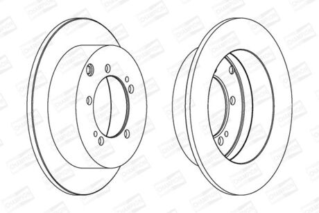 MITSUBISHI Тормозной диск задн.Airtrek,Lancer VII,Outlander 03- (262*10) CHAMPION 562781CH (фото 1)