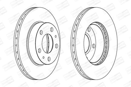 FIAT Диск тормозной передн. Ducato 02 - (300*24),Citroen,Peugeot CHAMPION 563021CH