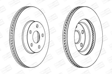 TOYOTA Диск тормозной передн.Celica 99-05 CHAMPION 563051CH