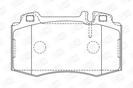Комплект колодок гальмівних дискових гальм (4шт) CHAMPION 571961CH