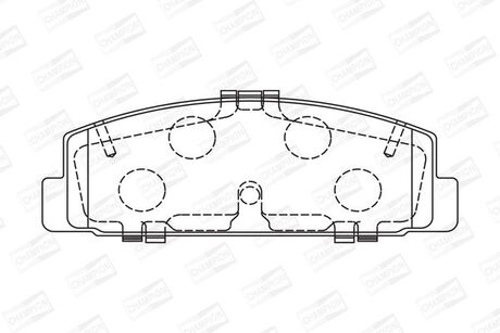 Колодка торм. диск. mazda 6 (gg) 1.8-2.3 02- задн. CHAMPION 572490CH