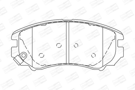 Колодка торм. диск. hyundai sonata, tucson, kia soul передн. CHAMPION 572514CH