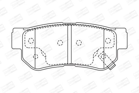 Колодка торм. диск. hyundai elantra, santa fe, tucson, kia magentis задн. CHAMPION 572557CH