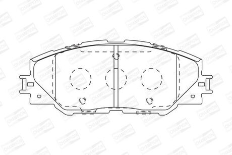 Комплект колодок гальмівних дискових гальм (4шт) CHAMPION 572569CH