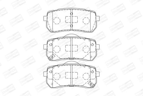 Колодка торм. диск. hyundai ix55 задн. CHAMPION 572596CH