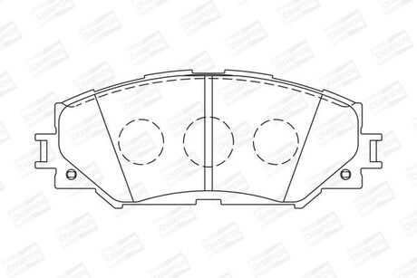 Колодка торм. диск. toyota auris, rav 4 передн. CHAMPION 572598CH (фото 1)