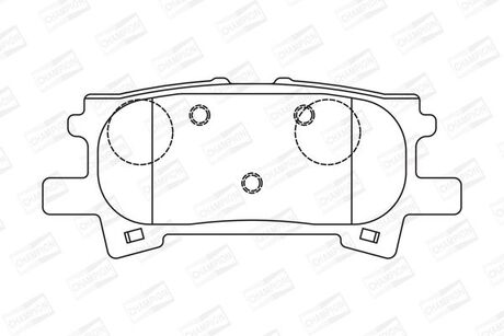 Колодки тормозные дисковые задние LEXUS RX (_U3_) 03-08|TOYOTA HARRIER (_U3_) 03 CHAMPION 572621CH