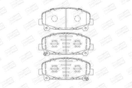 Колодка торм. диск. honda accord передн. CHAMPION 572635CH