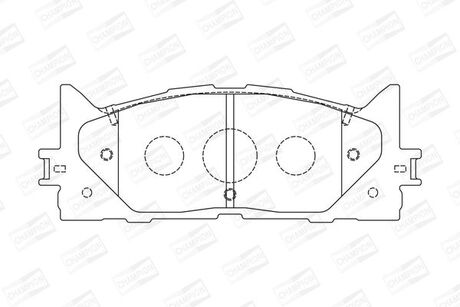 Колодки тормозные дисковые передние LEXUS ES (AVV6_, GSV6_, ASV6_) CHAMPION 572651CH