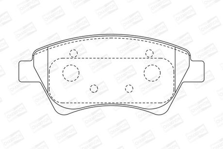 Колодка торм. диск. renault kangoo, scenic передн. CHAMPION 573124CH