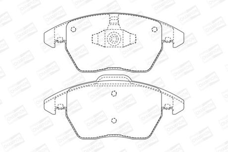 Колодки тормозные дисковые передние Citroen C4 2.0i / 2.0 HDI CHAMPIO CHAMPION 573134CH