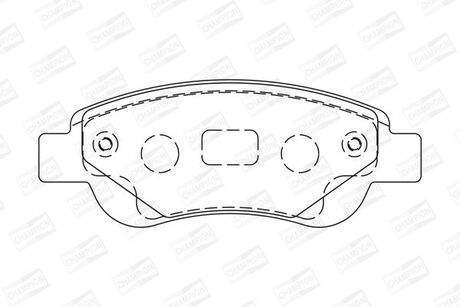 CITROEN Колодки тормозные передние C1 05- CHAMPION 573135CH