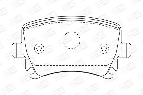 Колодка торм. диск. audi a4, seat, skoda,vw задн. CHAMPION 573158CH