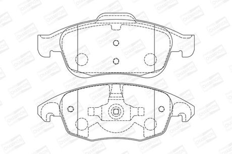 Комплект колодок гальмівних дискових гальм (4шт) CHAMPION 573192CH