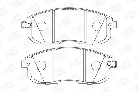 Колодка торм. диск. nissan tiida 1.5dci-1.8 07-;suzuki sx4 06- передн. CHAMPION 573304CH