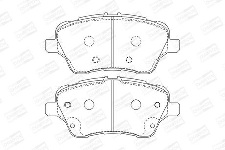 FORD Тормозные колодки передн.B-Max,Transit Courier 12- CHAMPION 573363CH