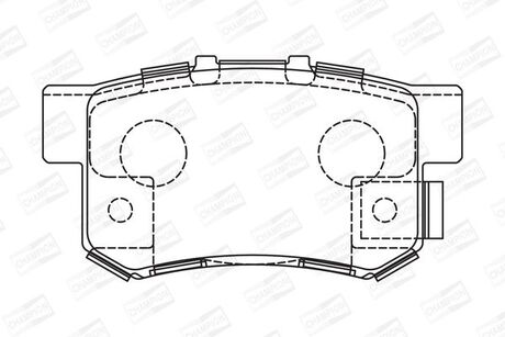 Колодки тормозные дисковые задние HONDA ACCORD VII Tourer (CM, CN) 03-08, CIVIC CHAMPION 573375CH