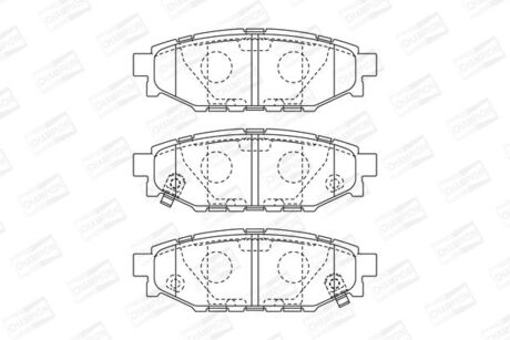 Колодка торм. диск. subaru legacy 2.0 2.5 03-, outback 2.5 03- задн. CHAMPION 573380CH