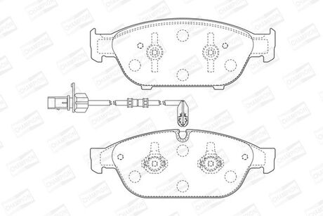 VW Тормозные колодки передн.Audi A8 11- CHAMPION 573381CH