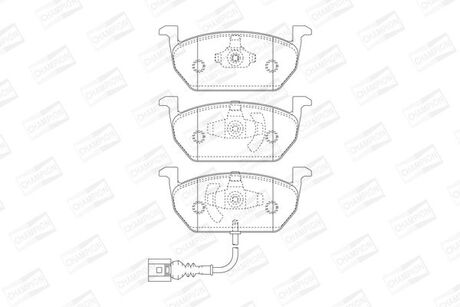 VW Тормозные колодки передн.Audi A3 13-,Seat Leon,Skoda Octavia III,Golf VII 12- CHAMPION 573606CH